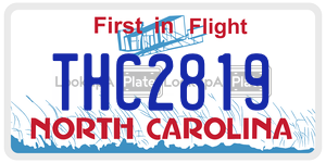 THC2819  license plate in NC