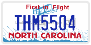 THM5504 license plate in North Carolina