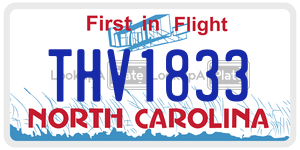 THV1833  license plate in NC