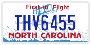 THV6455  license plate in NC