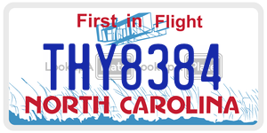 THY8384 license plate in North Carolina