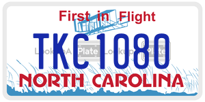TKC1080  license plate in NC
