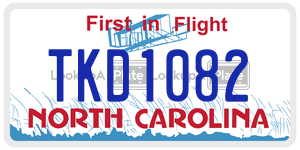 TKD1082 license plate in North Carolina