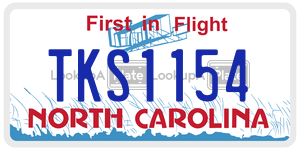 TKS1154 license plate in North Carolina