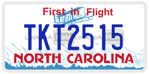 TKT2515  license plate in NC