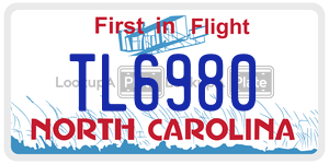 TL6980 license plate in North Carolina