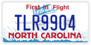 TLR9904  license plate in NC