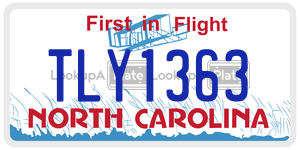 TLY1363 license plate in North Carolina