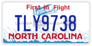 TLY9738 license plate in North Carolina
