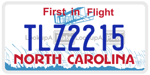 TLZ2215 license plate in North Carolina
