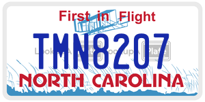 TMN8207 license plate in North Carolina