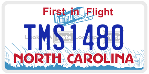 TMS1480  license plate in NC
