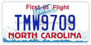 TMW9709  license plate in NC