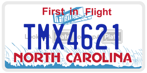 TMX4621 license plate in North Carolina