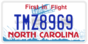 TMZ8969  license plate in NC