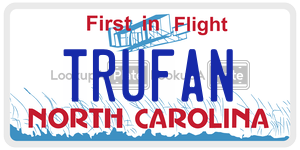 TRUFAN license plate in North Carolina