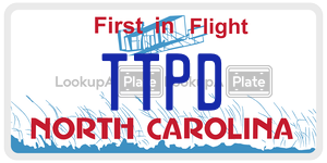 TTPD license plate in North Carolina