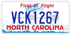 VCK1267 license plate in North Carolina