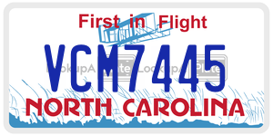 VCM7445  license plate in NC