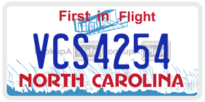 VCS4254  license plate in NC