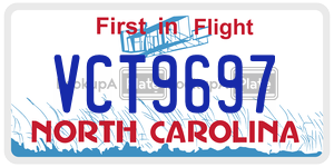 VCT9697  license plate in NC