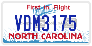 VDM3175 license plate in North Carolina