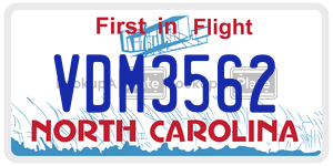 VDM3562  license plate in NC