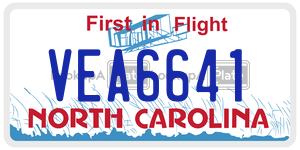 VEA6641  license plate in NC