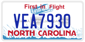 VEA7930  license plate in NC