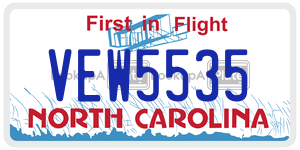 VEW5535  license plate in NC