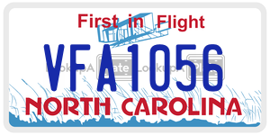 VFA1056 license plate in North Carolina