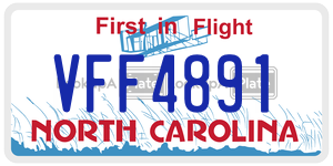 VFF4891  license plate in NC