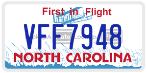 VFF7948  license plate in NC