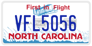 VFL5056 license plate in North Carolina