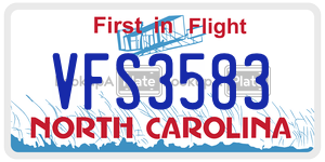 VFS3583  license plate in NC