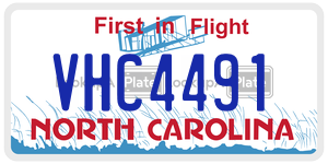VHC4491  license plate in NC