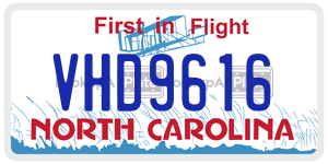 VHD9616  license plate in NC