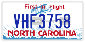 VHF3758  license plate in NC