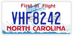 VHF8242  license plate in NC