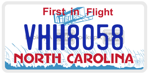 VHH8058  license plate in NC