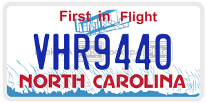 VHR9440  license plate in NC