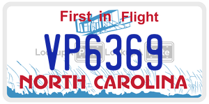 VP6369  license plate in NC