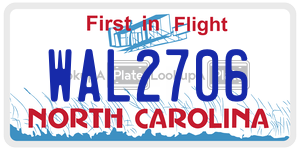 WAL2706  license plate in NC