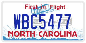 WBC5477  license plate in NC