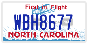 WBH8677  license plate in NC