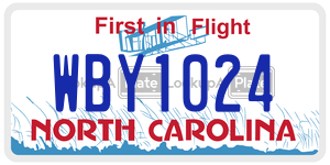 WBY1024  license plate in NC