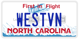 WESTVN license plate in North Carolina