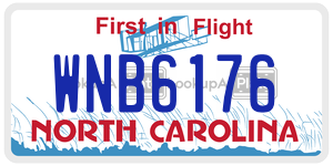 WNB6176 license plate in North Carolina