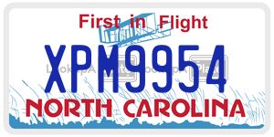 XPM9954  license plate in NC