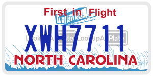 XWH7711  license plate in NC